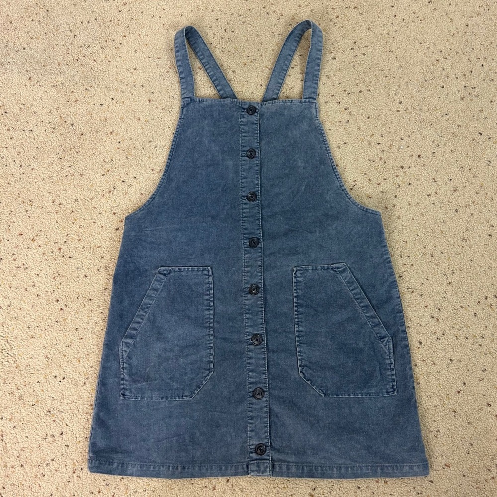 American Eagle Jumper Dress Blue Corduroy Button Front Size XL Women's